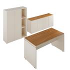 Conjunto De Escritório Office 3 Peças Mesa Balcão Armário Oslo