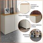 Conjunto De Escritório Office 3 Peças Mesa Balcão Armário Oslo