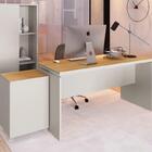 Conjunto De Escritório Oslo 2 Peças 2 Gavetas - Mesa E Gavete