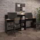 Conjunto De Escritório Smart 1 Livreiro E 2 Mesas 90cm