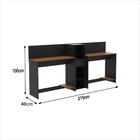 Conjunto De Escritório Smart 1 Livreiro E 2 Mesas 90cm