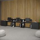 Conjunto De Escritório Smart 2 Livreiro 2 Buffet E 3 Mesas 90