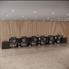 Conjunto De Escritório Smart 5 Livreiro 2 Buffet E 6 Mesas 90