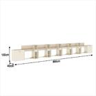 Conjunto De Escritório Smart 5 Livreiro 2 Buffet E 6 Mesas 90