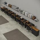 Conjunto De Escritório Smart 6 Livreiro 2 Buffet E 7 Mesas 90