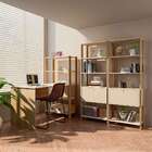 Conjunto De Escrivaninha Com 2 Estantes Match 2 Pt Off White