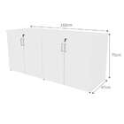 Conjunto De Escrivaninha Com Armário De Escritório Tonal 4 Pt