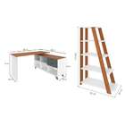 Conjunto De Escrivaninha Com Estante De Escritório Gold Star