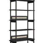 Conjunto De Escrivaninha Com Estante Oslo Preto E Nero