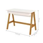 Conjunto De Escrivaninha Com Mesa Lateral Celtic Branco Nature