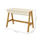 Conjunto De Escrivaninha Com Mesa Lateral Celtic Off White Na