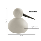 Conjunto De Esculturas Decorativas De Pássaros Cinza - Gran B