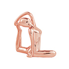 Conjunto De Esculturas Decorativas Yoga Em Porcelana Rose G39