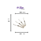 Conjunto De Espatulas Aço Inox Cabo Plastico Mother Pearl Mar