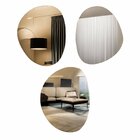 Conjunto De Espelhos Orgânico Trio Aqua Lapidado 74,5x59 Espe