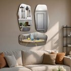 Conjunto De Espelhos Orgânico Trio Complex Lapidado 88,3x46,9