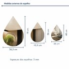 Conjunto De Espelhos Orgânico Trio Gota 78x58,3 58x43,4 48x36