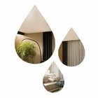 Conjunto De Espelhos Orgânico Trio Gota 78x58,3 58x43,4 48x36