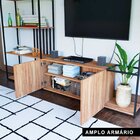 Conjunto De Estante Industrial Para Tv Spring Com 204cm Louro