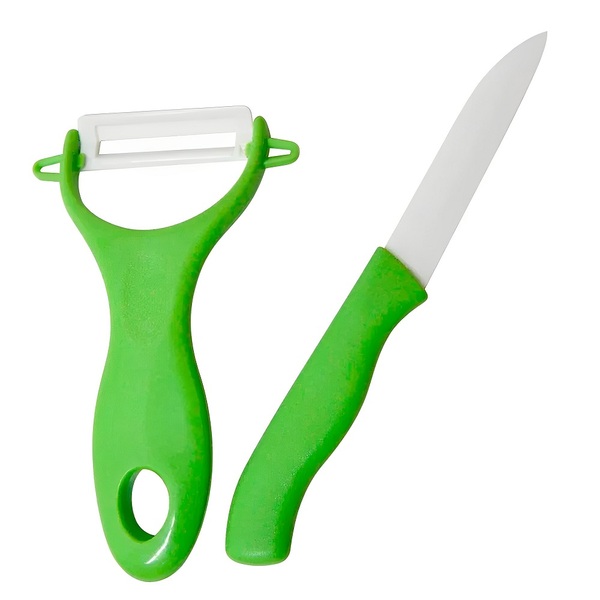 Conjunto De Faca E Descascador Em Laminas Em Ceramica