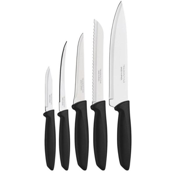 Conjunto De Facas 5pçs Inox Preto Fulham