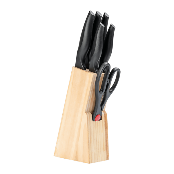 Conjunto De Facas 7 Peças Com Cepo Cross Preto Brinox