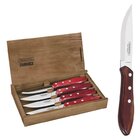 Conjunto De Facas Churrasco Fandango Aço Inox Cabo Vermelho P