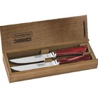 Conjunto De Facas Churrasco Pampas Fio Liso Inox Forjado Cabo