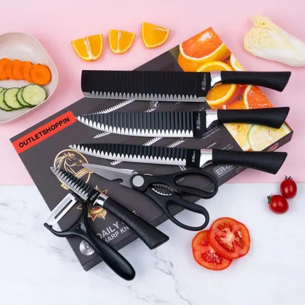 Conjunto De Facas De Revestimento Antiaderente C/ 6 Peças De