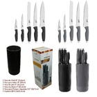 Conjunto De Facas Do Chef Cozinha Inox Cabo Anatômico 6 Peças