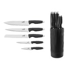 Conjunto De Facas Do Chef Cozinha Inox Cabo Anatômico 6 Peças