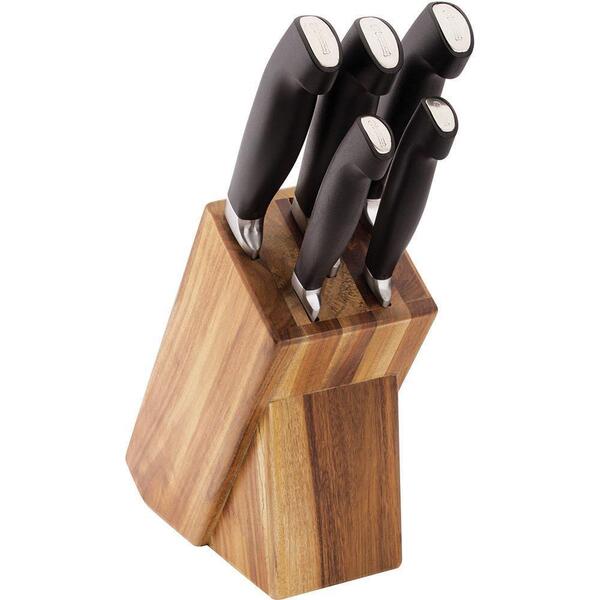 Conjunto De Facas Elegance 5 Peças Com Suporte Inox - Hercules