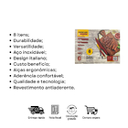Conjunto De Facas Gourmet Com 8 Peças Cozinha Kit Premium Ita