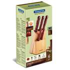 Conjunto De Facas Inox 6 Peças Mogno 17cm Tramontina