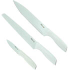 Conjunto De Facas Inox Coloridas 3 Peças Branco