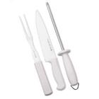 Conjunto De Facas Para Churrasco 3 Peças Branco Mundial 7800-