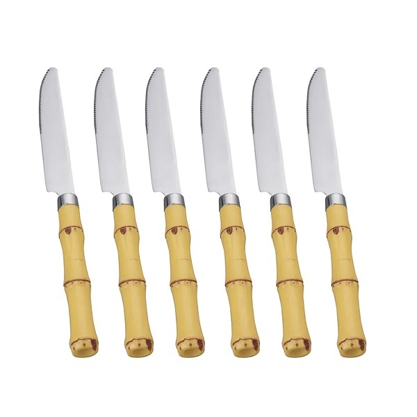 Conjunto De Facas Para Churrasco Bambu Asper Mimo Style Atj05