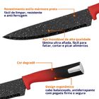 Conjunto De Facas Rei Da Cozinha Em Aço Inox Estilo Mármore P