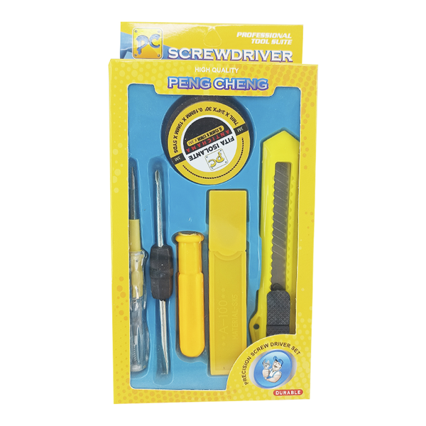 Conjunto De Ferramenta De Metal E Plastico 6 Peças