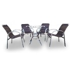Conjunto De Fibra Sintética Lotus - 4 Cadeiras + 1 Mesa
