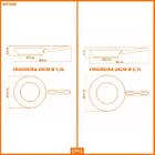 Conjunto De Frigideiras Allegra Inox 2 Peças Fundo Triplo 20