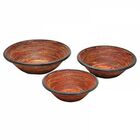 Conjunto De Fruteira De Bambu- Redonda