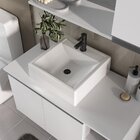 Conjunto De Gabinete Banheiro 80cm Com Cuba E Espelheira -