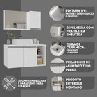 Conjunto De Gabinete Banheiro 80cm Com Cuba E Espelheira -