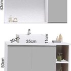 Conjunto De Gabinete Banheiro 80cm Com Cuba E Espelheira -