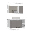 Conjunto De Gabinete Banheiro 80cm Com Cuba E Espelheira -