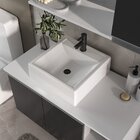 Conjunto De Gabinete Banheiro 80cm Com Cuba E Espelheira -