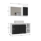 Conjunto De Gabinete Banheiro 80cm Com Cuba E Espelheira -