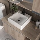 Conjunto De Gabinete Banheiro 80cm Com Cuba E Espelheira -