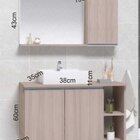 Conjunto De Gabinete Banheiro 80cm Com Cuba E Espelheira -